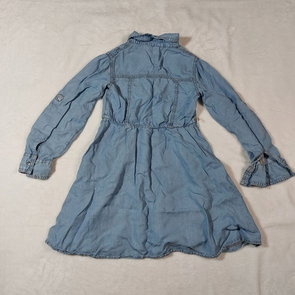 JUSTICE CHAMBRAY ROLL TAB SLEEVE DRESS SIZE 6 - Picture 6 of 6